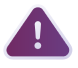 Exclamation point inside triangle icon