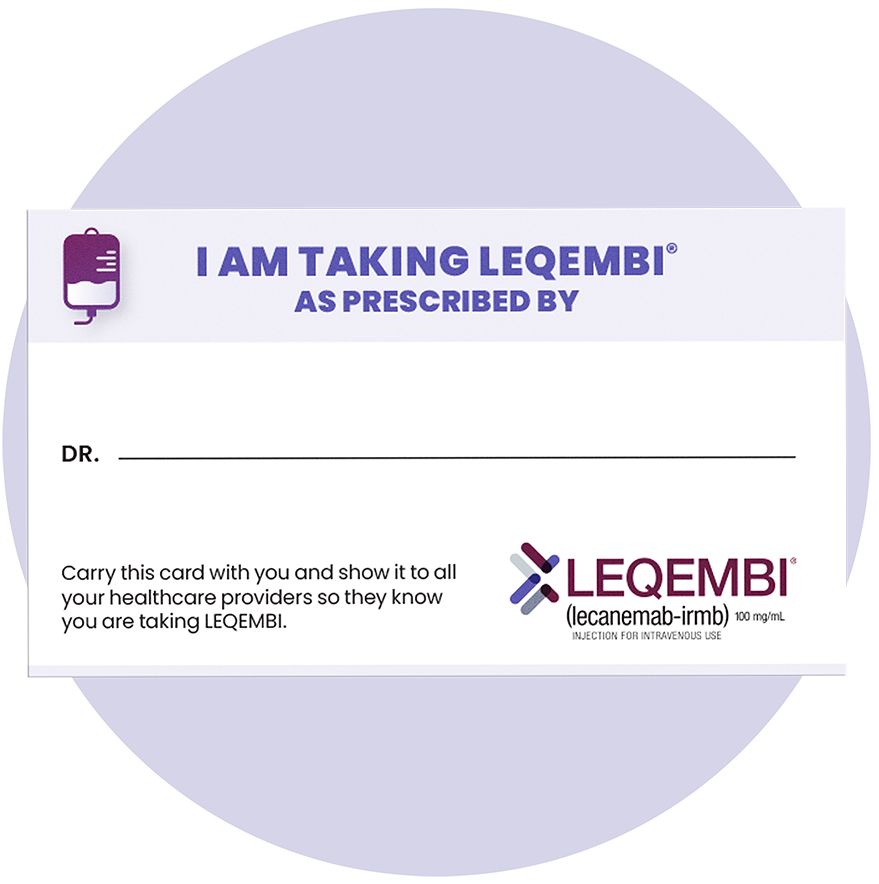 LEQEMBI® wallet card 