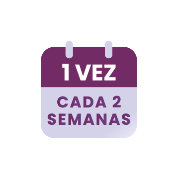 Ícono de 1 vez cada 2 semanas