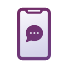 Phone with text bubble icon